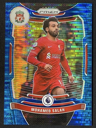 Mohamed Salah 2021 Panini Prizm Premier League Blue Pulsar Prizm /199