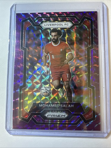 Mohamed Salah 2023 Panini Prizm Premier League Purple Mosaic Prizm /140