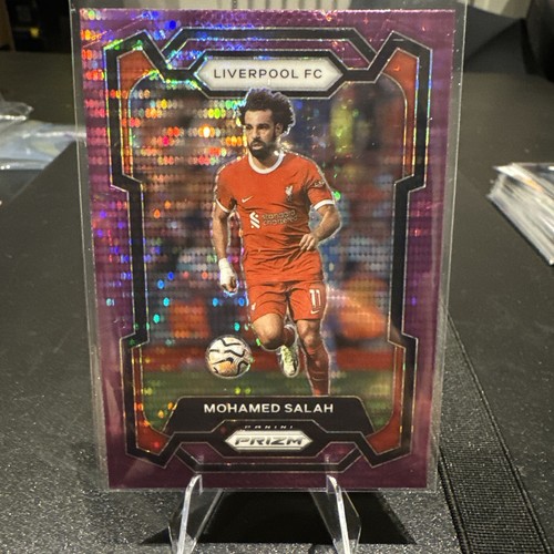 Mohamed Salah 2023 Panini Prizm Purple Mojo
