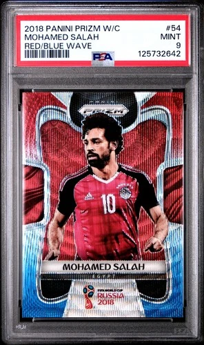 Mohamed Salah 2018 Panini Prizm Red Blue Wave