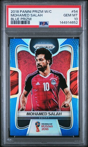 Mohamed Salah 2018 Panini Prizm World Cup Blue Prizm /199