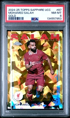 Mohamed Salah 2024 Topps Sapphire Edition Gold /50