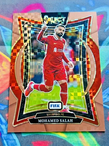 Mohamed Salah 2024 Panini Select Bronze Copper Checker 12/75