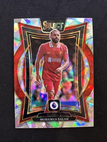 Mohamed Salah 2024 Panini Select Premier League Cracked Ice Prizm #41
