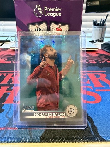 Mohamed Salah 2022 Topps Stadium Club Chrome Blue Prizm