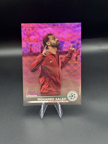 Mohamed Salah 2022 Topps Stadium Club Chrome Pink Wave /150