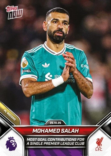 Mohamed Salah 2025 Topps Now Premier League