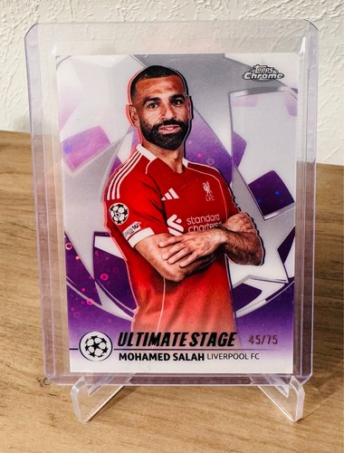 Mohamed Salah 2025 Topps UCC Flagship Chrome Chrome /75