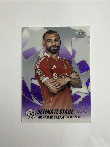 Mohamed Salah 2025 Topps UCC Ultimate Stage Chrome /75