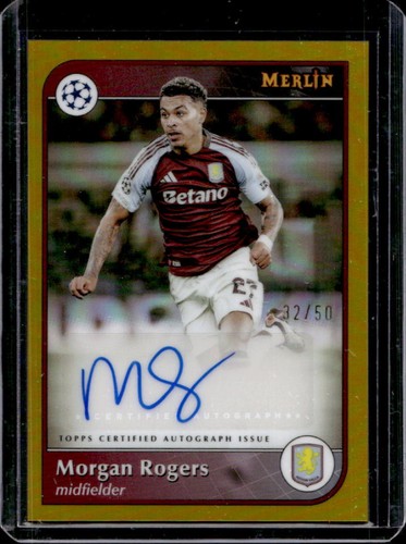 Morgan Rogers 2024 Topps Merlin Chrome Gold Refractor /50