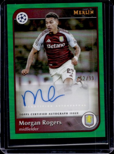 Morgan Rogers 2024 Topps Merlin Chrome Green Refractor /99