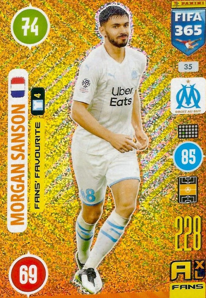 Morgan Sanson 2021 Panini Adrenalyn XL FIFA 365