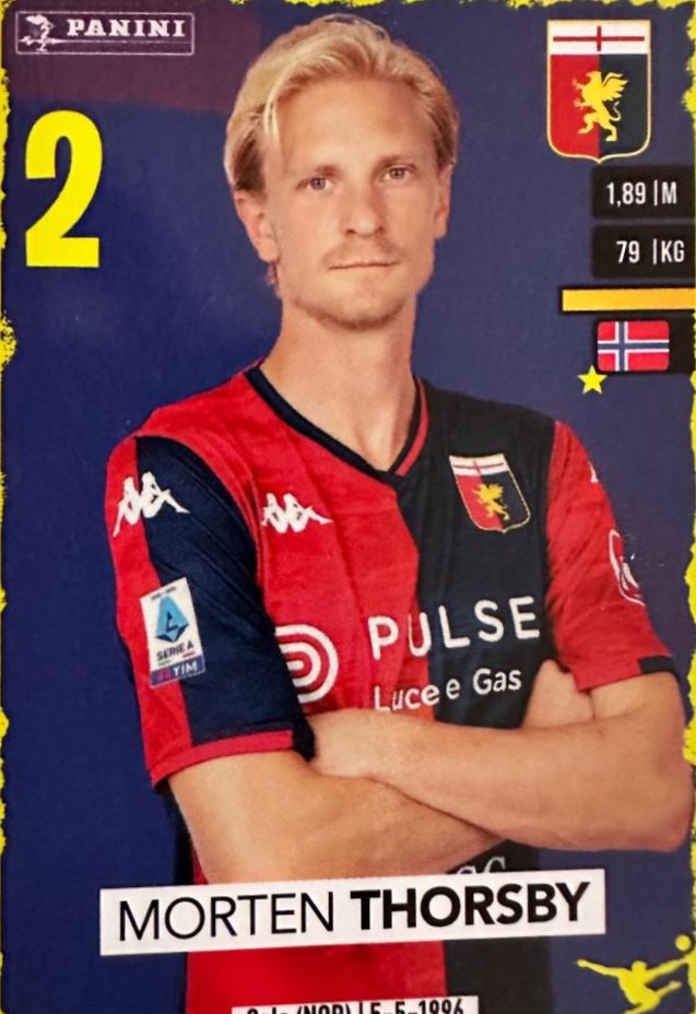 Morten Thorsby 2023 Panini Calciatori Stickers