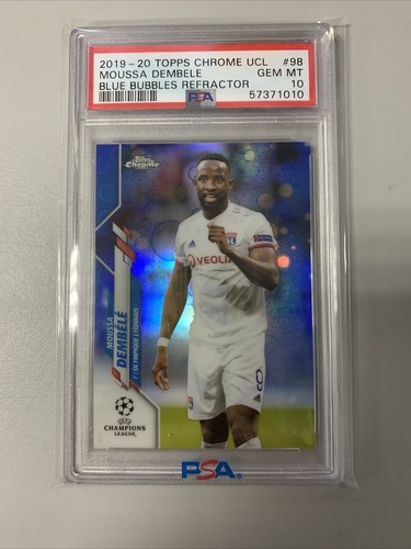 Moussa Dembele 2019 Topps Chrome UEFA Blue Bubbles Refractor