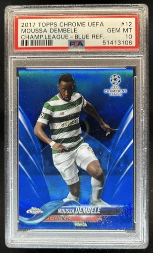 Moussa Dembele 2017 Topps Chrome UEFA Blue Refractor /150