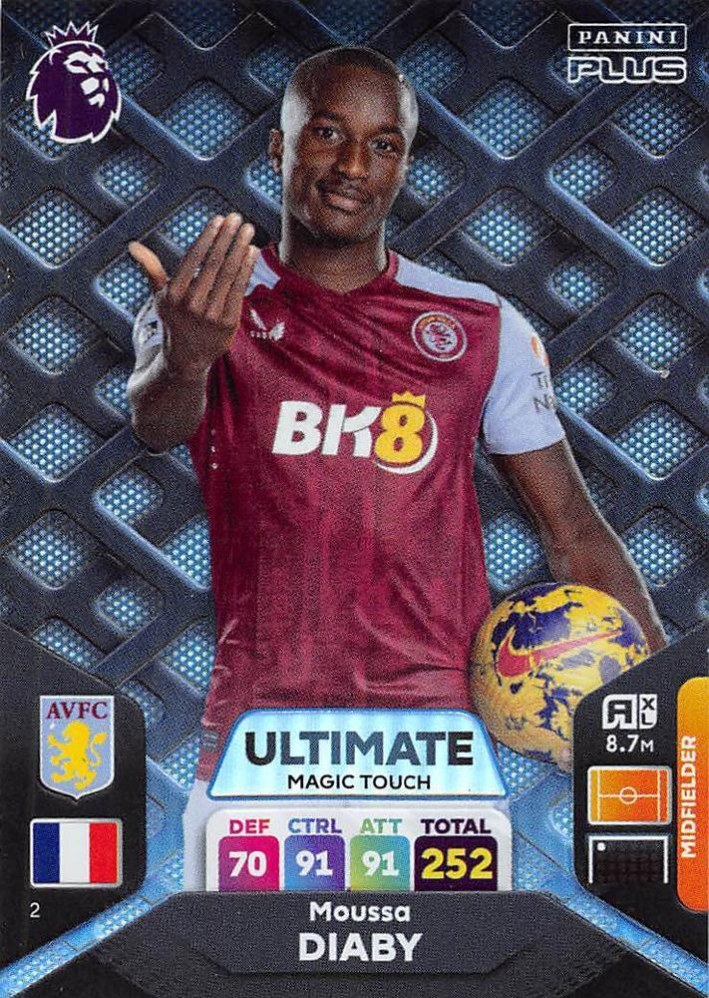 Moussa Diaby 2024 Panini Adrenalyn XL Premier League Plus