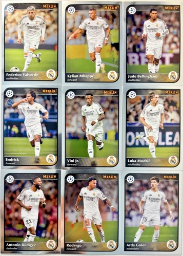 Multiple (Mbappe, Guller, Modric, Valverde) 2025 Topps Merlin Chrome
