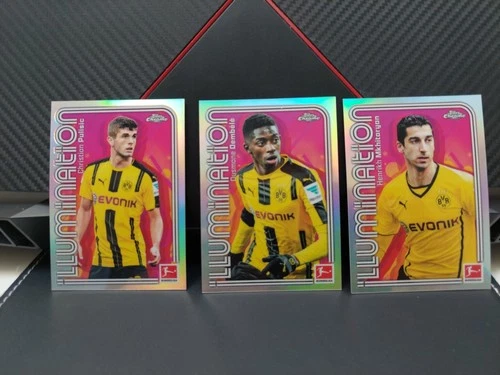Multiple players (Pulisic, Dembele, Mkhitaryan) 2025 Topps Chrome Bundesliga