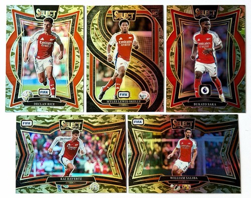 Multiple Players (Rice, Saka, Saliba, Havertz, Lewis-Skelly) 2024 Panini Select Camo