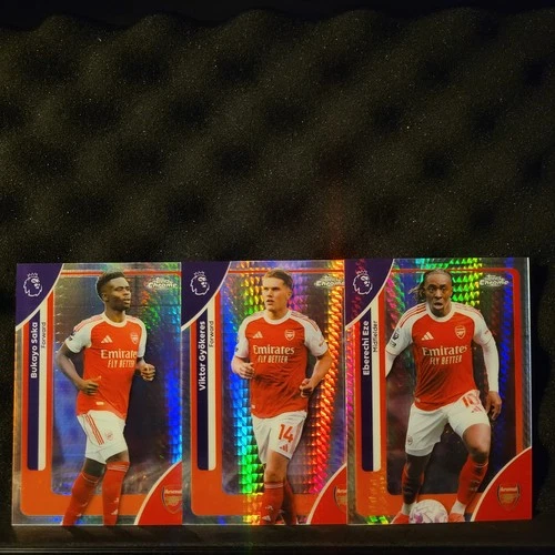 Multiple Players (Saka, Eze, Gyokeres) 2025 Topps Chrome Premier League Prism Refractor