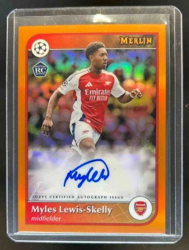 Myles Lewis-Skelly 2024 Topps Merlin Chrome UCC Orange Refractor /25