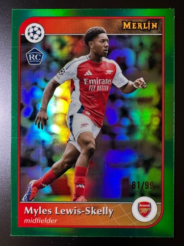 Myles Lewis-Skelly 2024 Topps Merlin Chrome Verde /99
