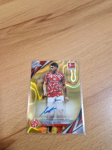 Nadiem Amiri 2024 Topps Bundesliga Chrome Gold Lava /50