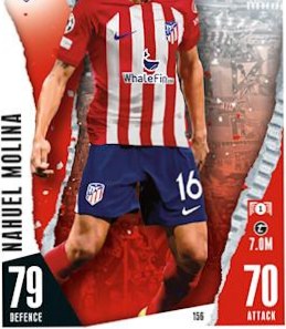 Nahuel Molina 2023 Topps Match Attax UEFA Club Competitions