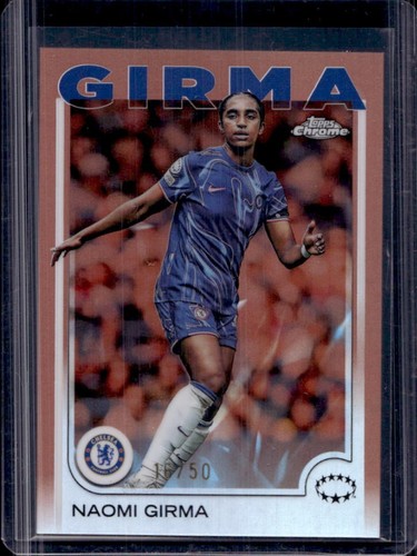 Naomi Girma 2024 Topps Chrome Rose Gold Refractor /50