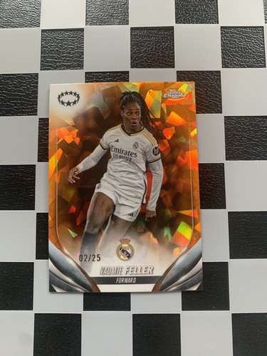 Naomie Feller 2024 Topps Chrome Women's UCL Sapphire Orange /25