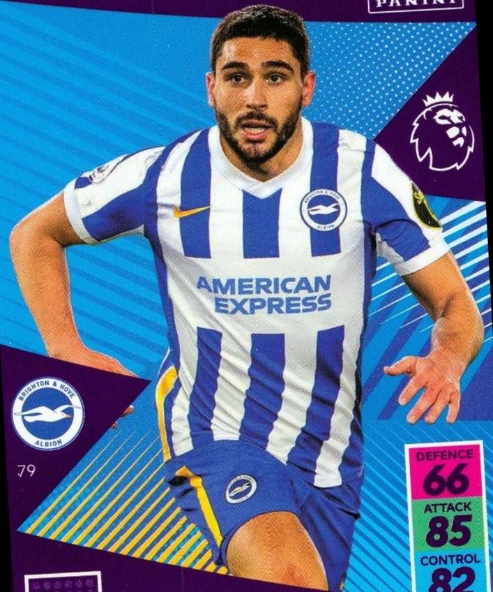 Neal Maupay 2021 Panini Adrenalyn XL Premier League
