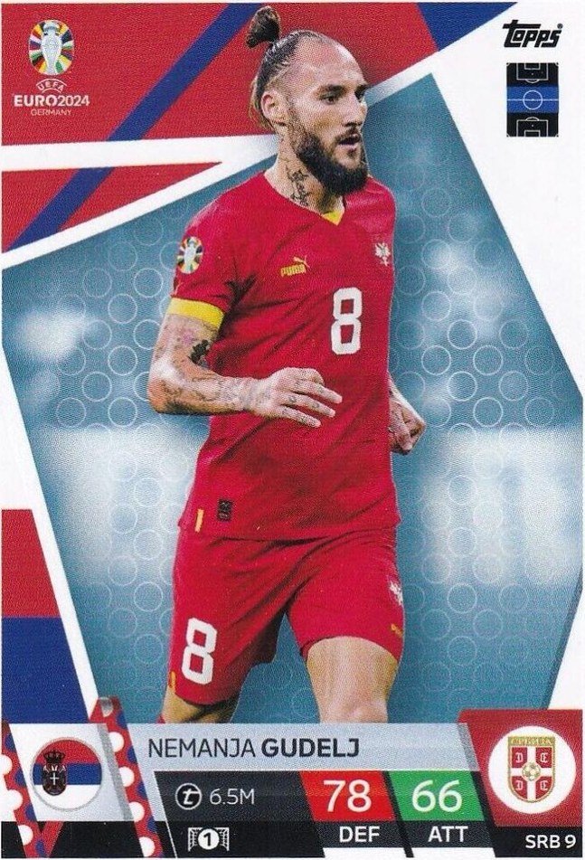 Nemanja Gudelj 2024 Topps Match Attax UEFA EURO