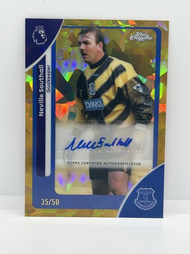 Neville Southall 2025 Topps Chrome Gold Sapphire /50