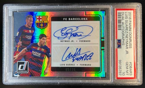Neymar Jr. & Luis Suárez 2016 Panini Donruss /25