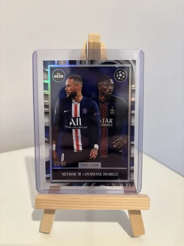 Neymar Jr. / Ousmane Dembele 2025 Topps Deco UEFA Blue /99