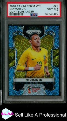 Neymar Jr. 2018 Panini Prizm World Cup Light Blue Lazer /125