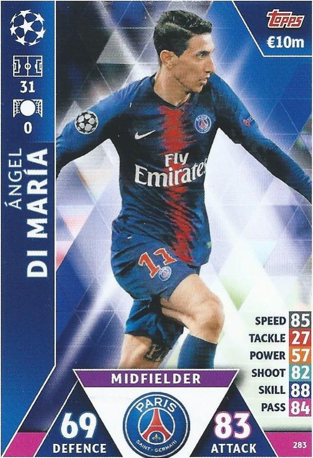 Ángel Di María 2018 Topps Match Attax UEFA 283