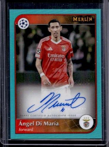 Ángel Di María 2024 Topps Merlin Chrome Aqua Refractor /75