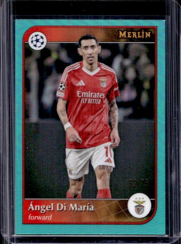 Ángel Di María 2024 Topps Merlin Chrome UEFA Aqua Refractor /75