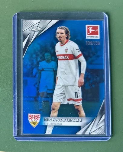 Nick Woltemade 2024 Topps Cromo Bundesliga Azul Lava /150