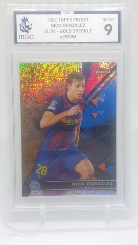 Nico Gonzalez 2021 Panini Finest UEFA Champions Gold Speckle /50
