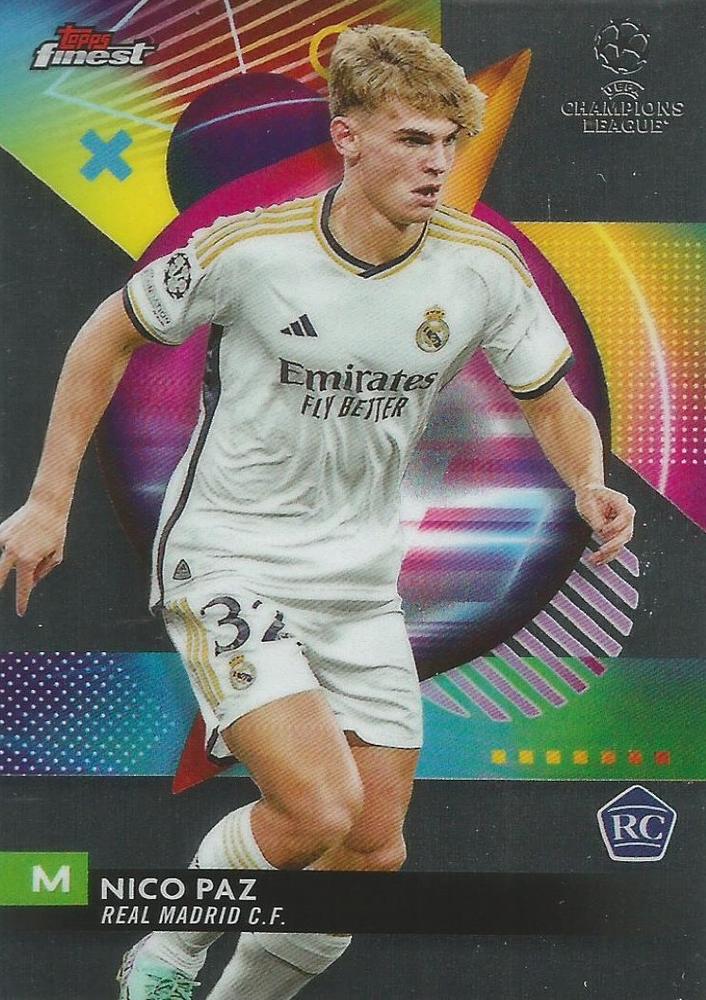 Nico Paz 2023 Topps Finest UEFA Club Competitions