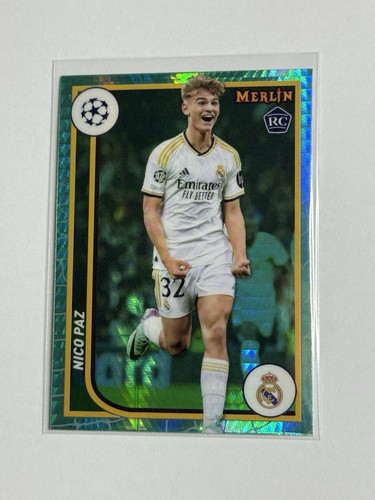Nico Paz 2023 Topps Merlin Chrome Aqua Prism