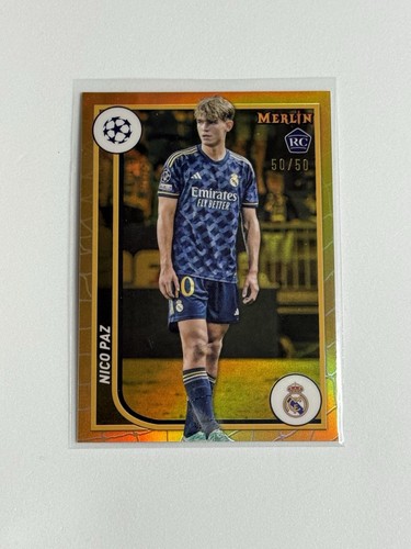 Nico Paz 2023 Topps Merlin Chrome Gold /50