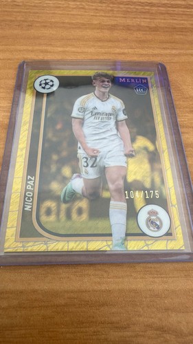 Nico Paz 2023 Topps Merlin Chrome Yellow Shimmer /175
