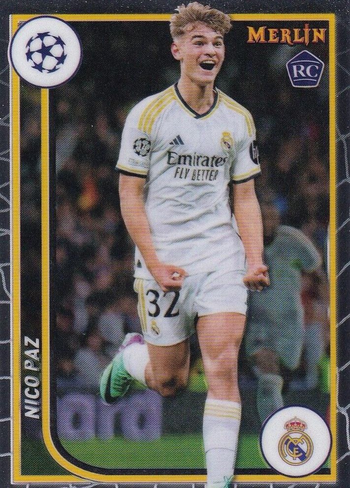 Nico Paz 2023 Topps Merlin UEFA Club Competitions