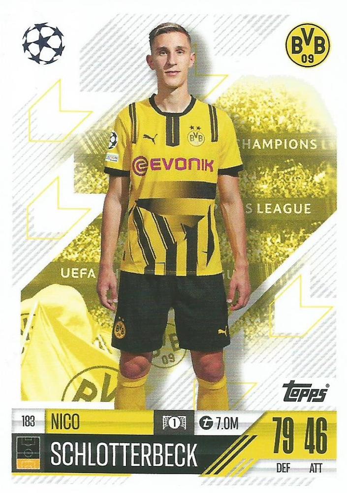 Nico Schlotterbeck 2024 Topps Match Attax UEFA Club Competitions