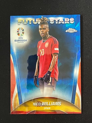 Nico Williams 2024 Topps Chrome UEFA Euro Zaffiro