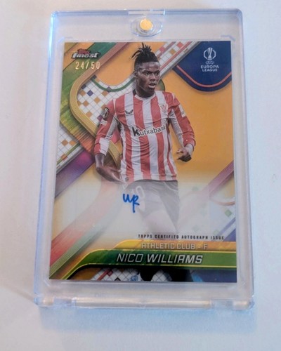 Nico Williams 2024 Topps Finest Gold Refractor /50