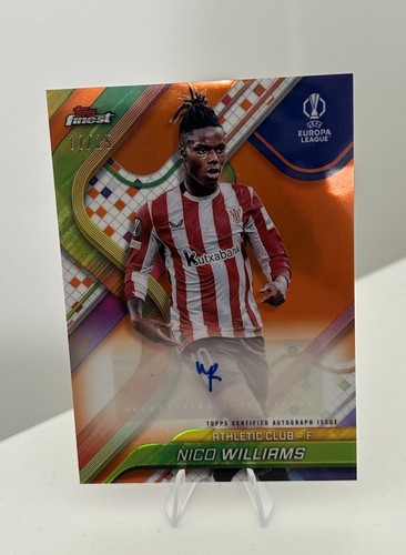 Nico Williams 2024 Topps Finest Orange Refractor /25